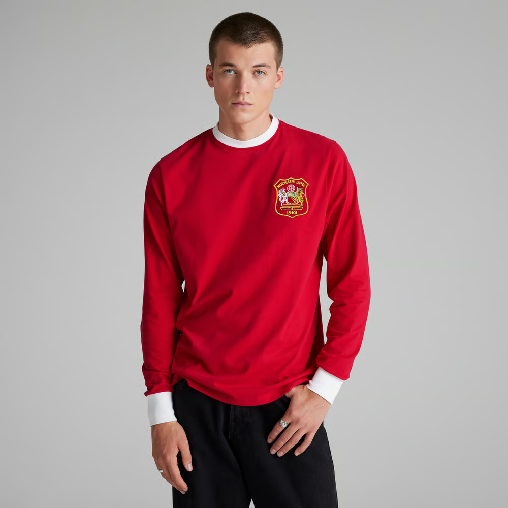 Damen Manchester United 1963 Retro FA Cup Final Langarmtrikot