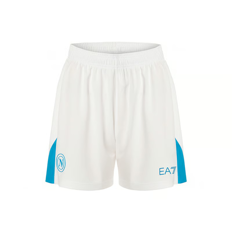 Herren Neapel 2024/25 Heim Shorts - Weiß/Hellblau