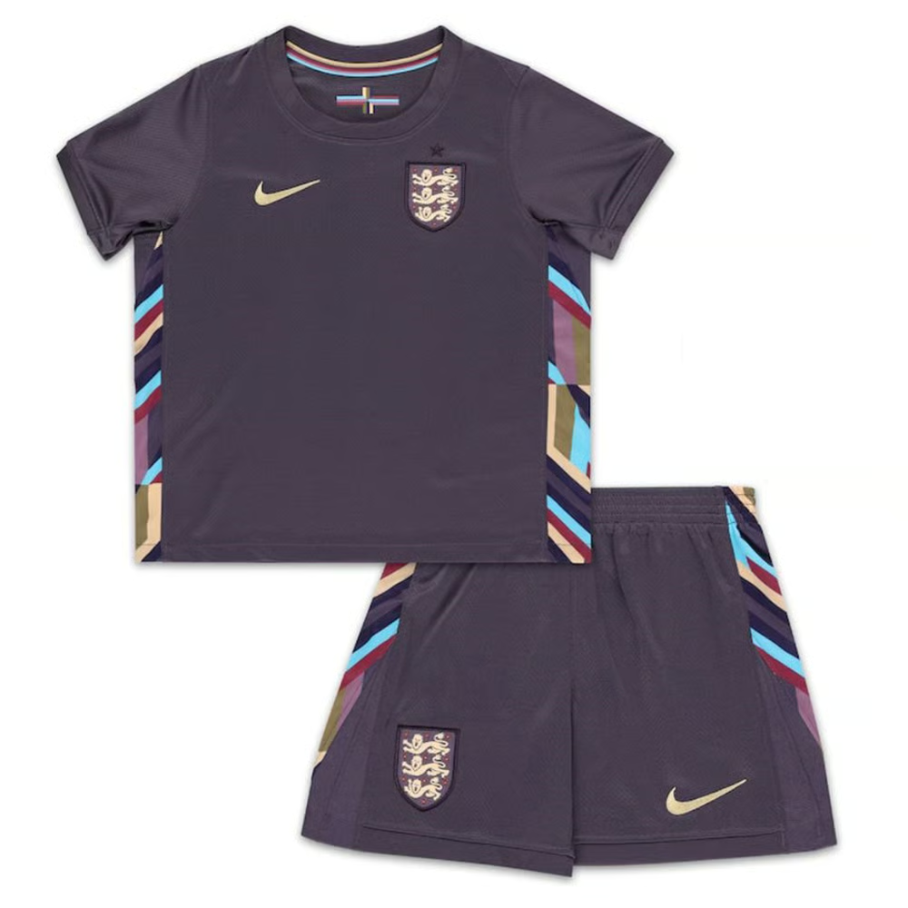 Kinder England Auswärtstrikot+Kurze Hosen EURO 2024