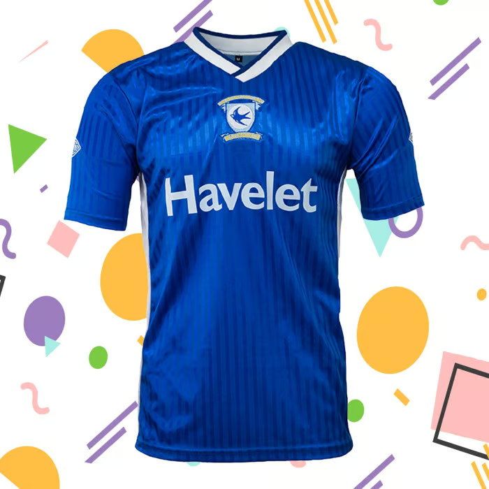 Damen Cardiff City 1988 Heim Retro Trikot
