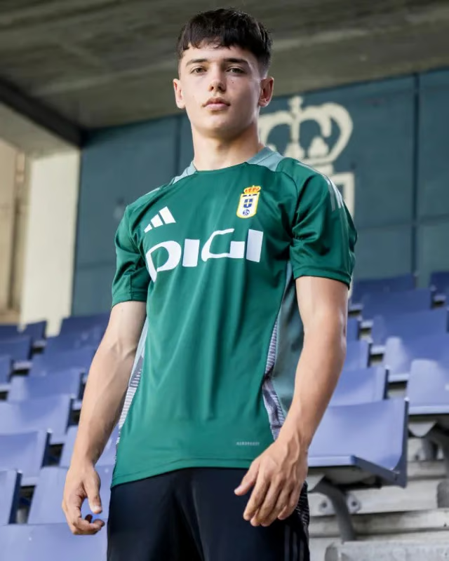Damen Real Oviedo 2024/25 Dritt Authentisches Trainingsshirt - Grün
