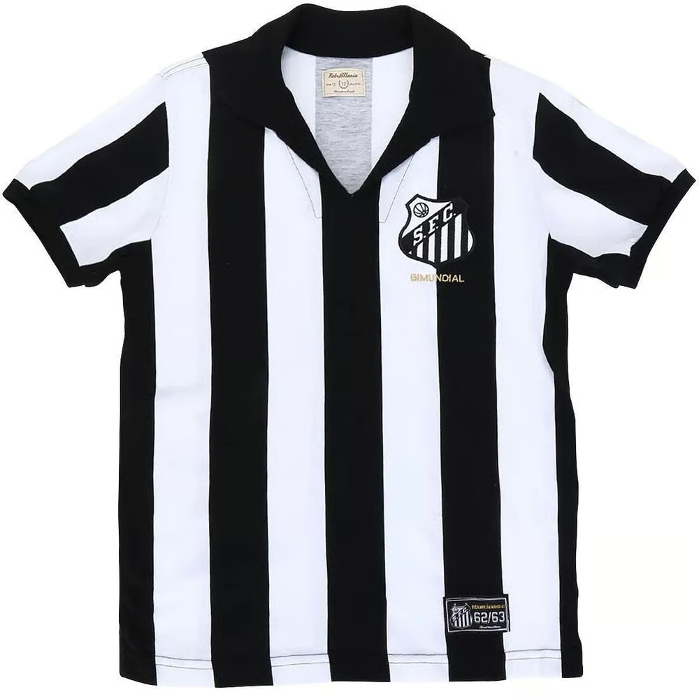 Damen Santos FC 1962/63 Retro Gestreiftes Trikot