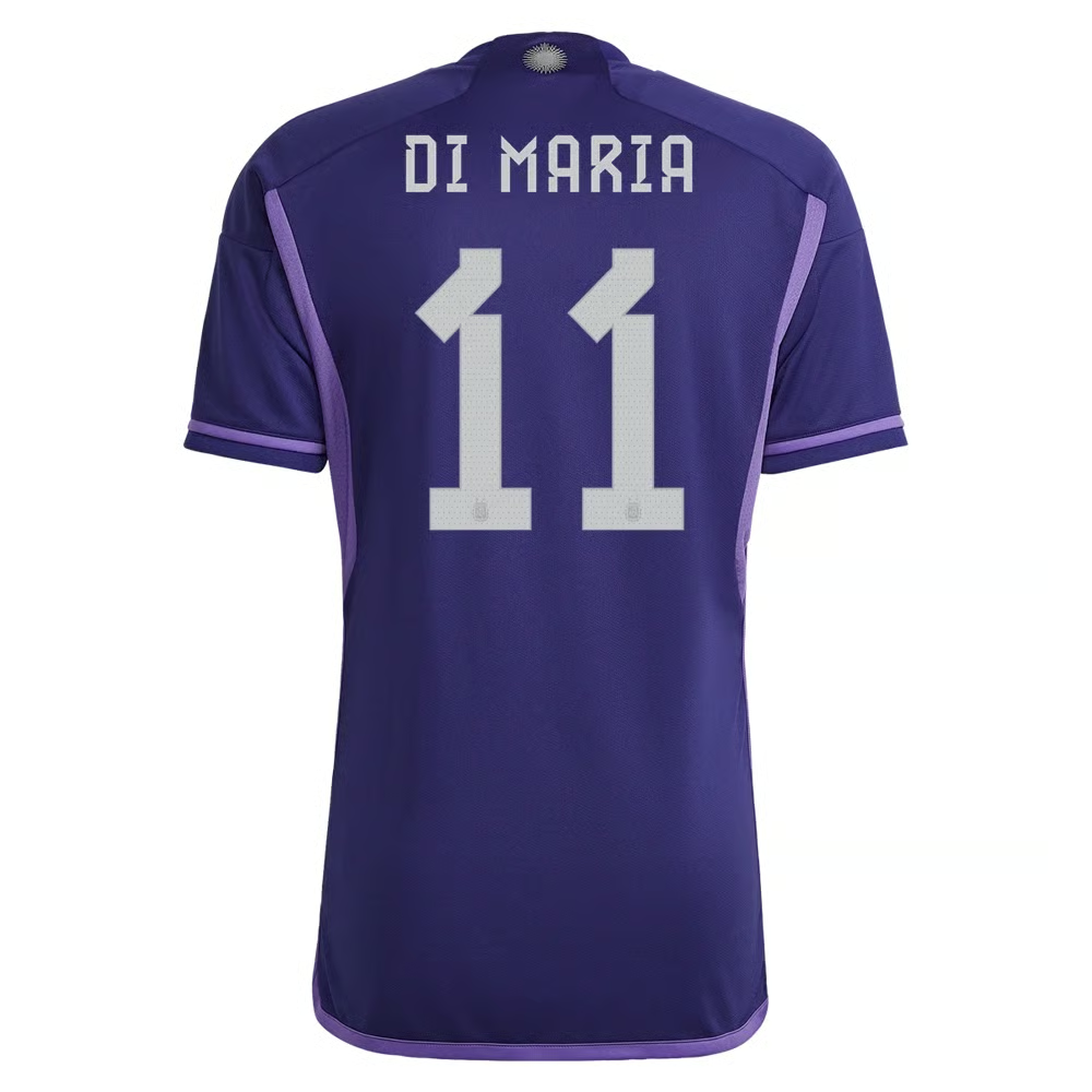 Ángel Di María #11 Argentinien Auswärtstrikot Weltmeisterschaft 2022