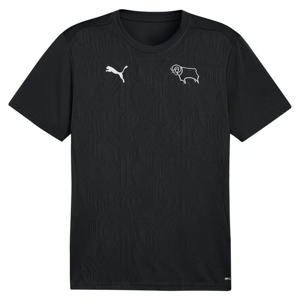Kind Derby County 2024/25 Dritt Authentisches Trainingsshirt - Schwarz