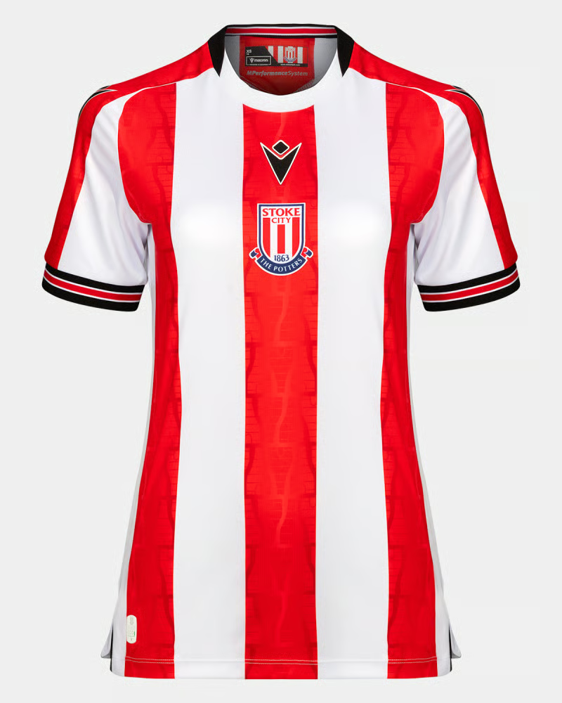 Damen Stoke City 2024/25 Heimtrikot ohne Sponsor