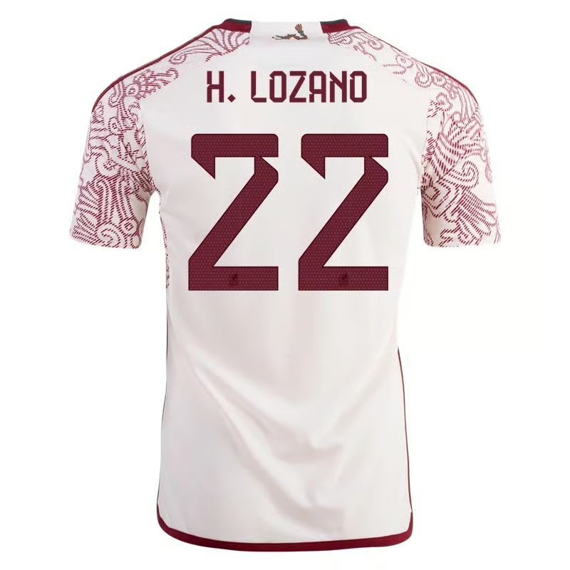 Hirving Lozano #22 Mexiko Auswärtstrikot Weltmeisterschaft 2022