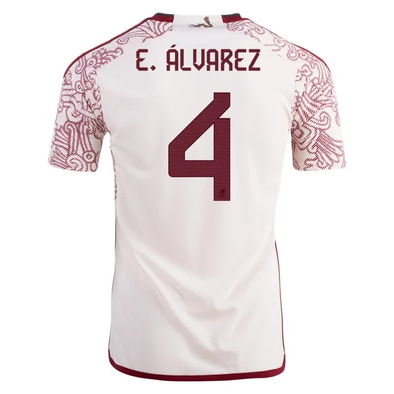 Edson Álvarez #4 Mexiko Auswärtstrikot Weltmeisterschaft 2022