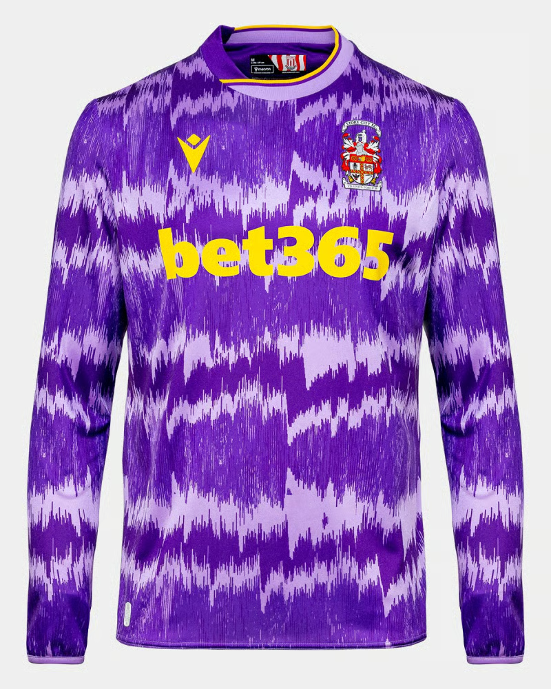 Kinderlangarmtrikot Stoke City 2025/26 Auswärts