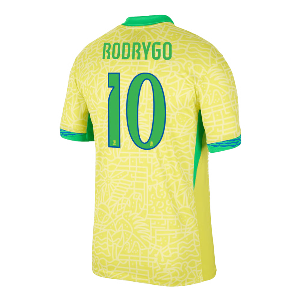 RODRYGO #10 Brasilien Heimtrikot Copa America 2024