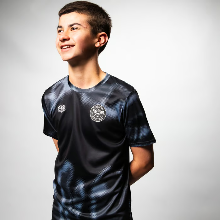 Kinder Brentford 2024/25 Dritttrikot Warm-Up Training Authentic - Schwarz
