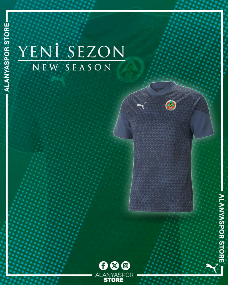 Damen Alanyaspor 2024/25 Dritt Authentic Training Shirt - Dunkelblau