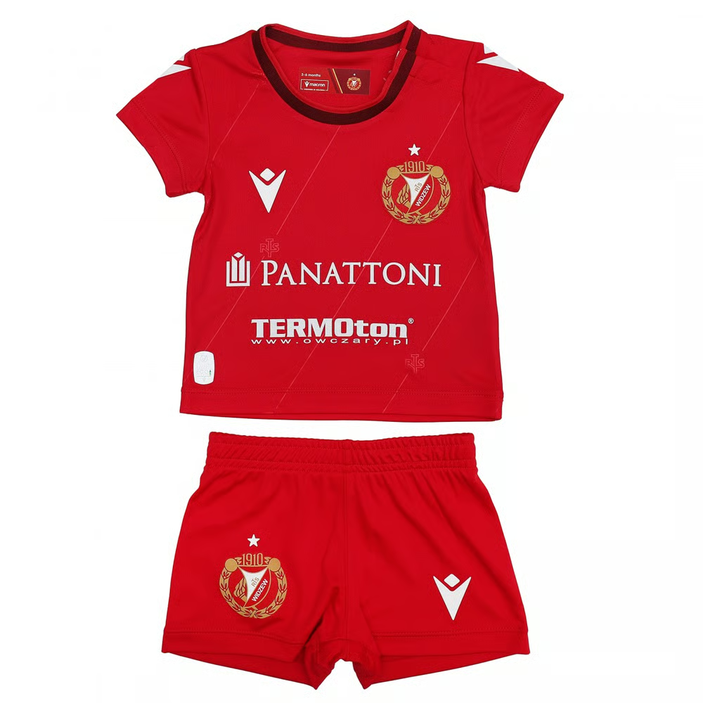 Kinder Widzew Łódź 2024/25 Heim Kit