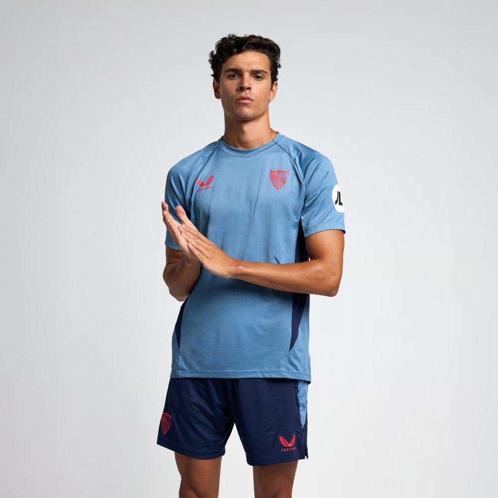 Herren Sevilla FC 2024/25 Drittes Authentisches Trainingsshirt - Blau