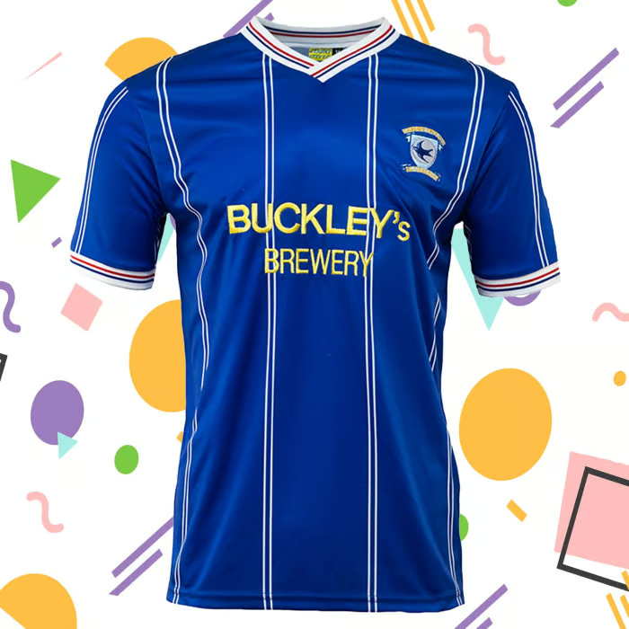 Damen Cardiff City 1987 Heim Retro Trikot