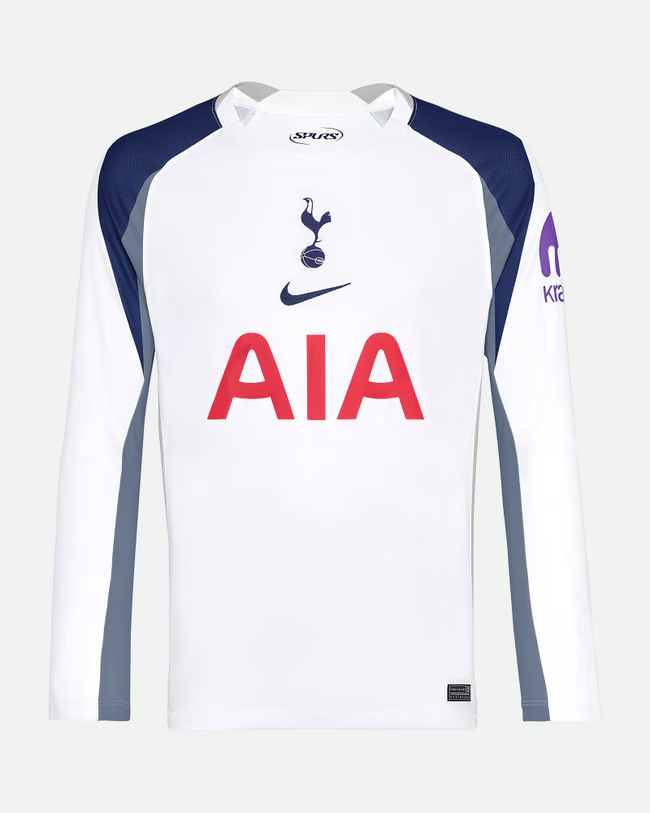 Kinder Tottenham Hotspur 2025/26 Heim Langarmtrikot