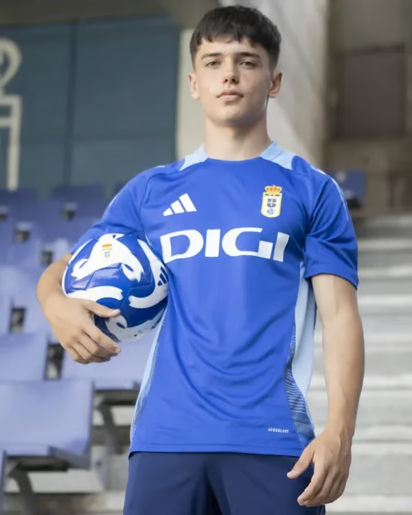 Damen Real Oviedo 2024/25 Dritt Authentisches Trainingsshirt - Blau