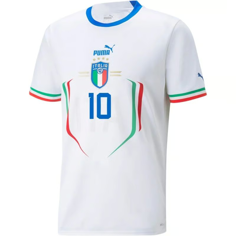 Lorenzo Insigne #10 Italien Auswärtstrikot Weltmeisterschaft 2022