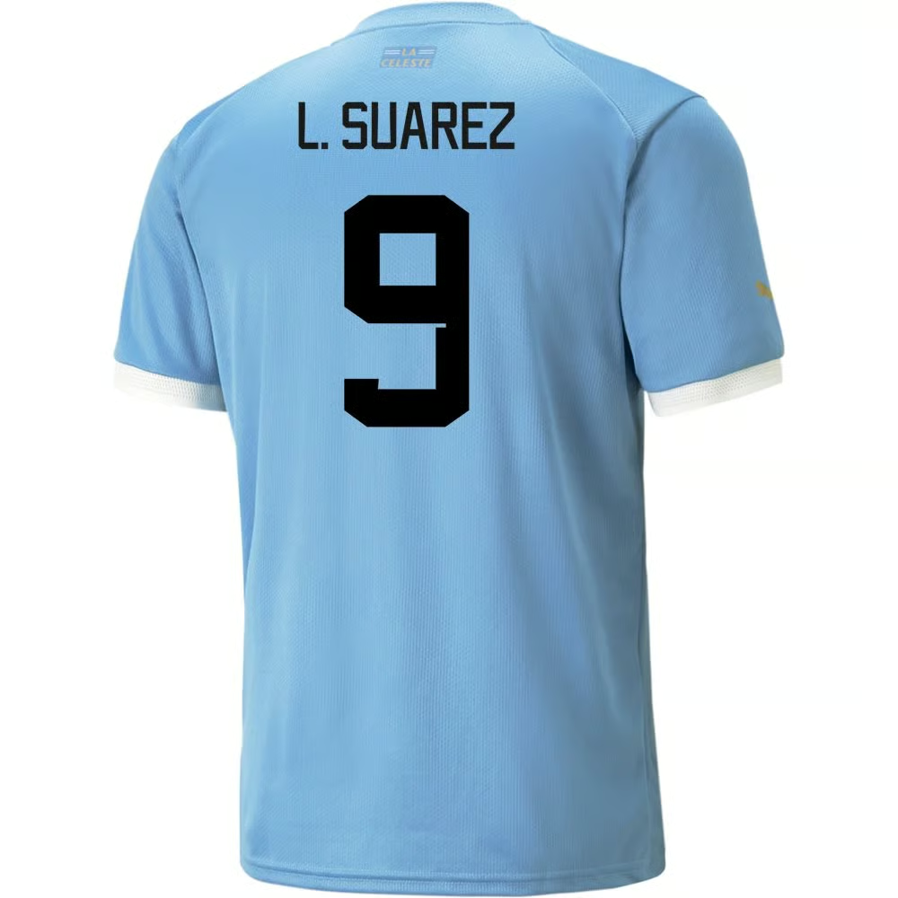 Luis Suárez #9 Uruguay Heimtrikot Weltmeisterschaft 2022