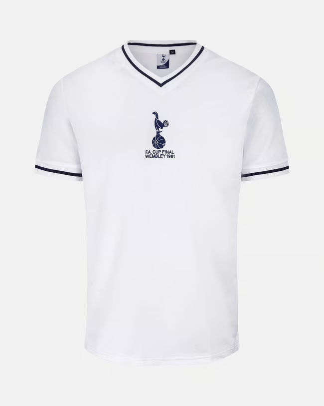 Damen Tottenham Hotspur 1981 Heim Retro FA Cup Final Trikot Nr. 6