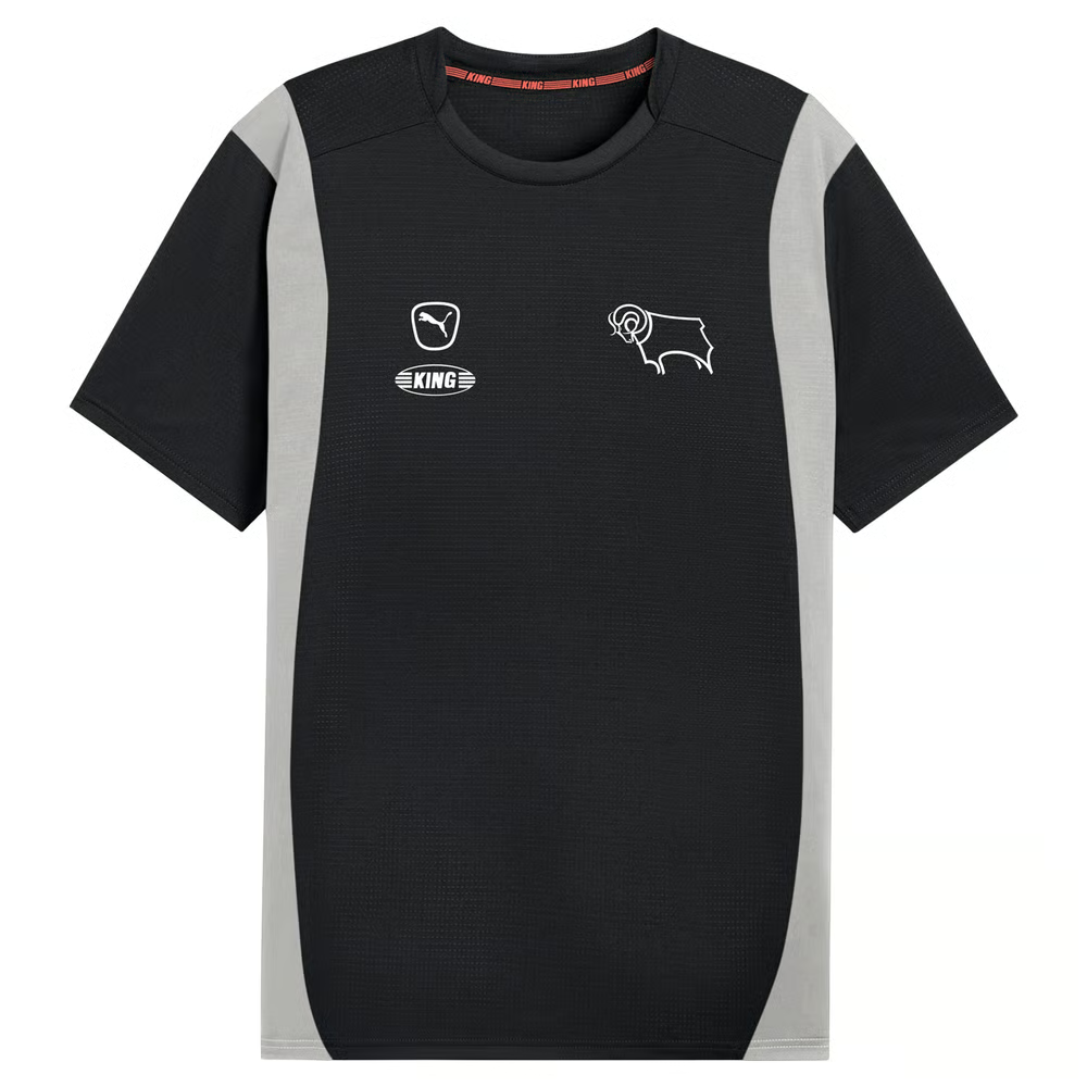 Herren Derby County 2024/25 Dritt Authentisches Pro Warm Up Trainingsshirt - Schwarz