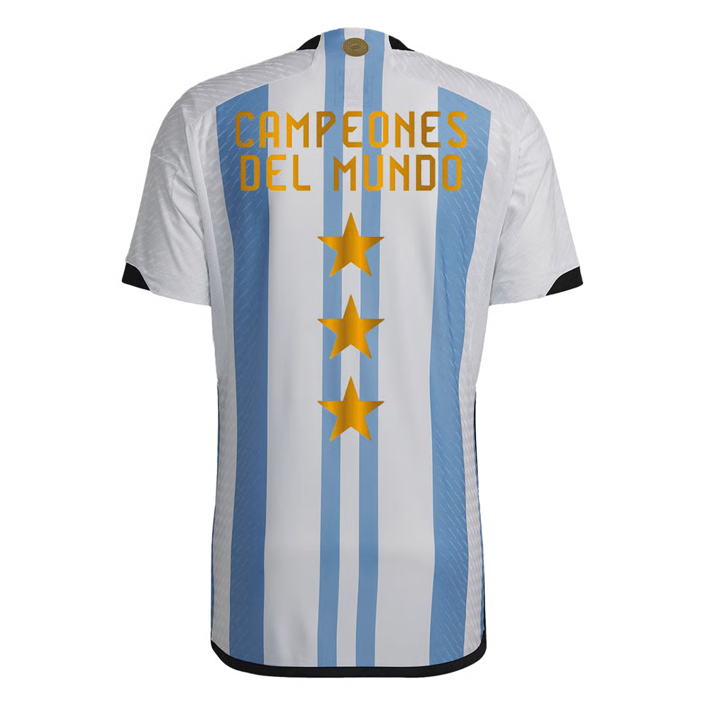 Argentinien Champions Spielerversion Heimtrikot Weltmeisterschaft 2022 - 3 Stars