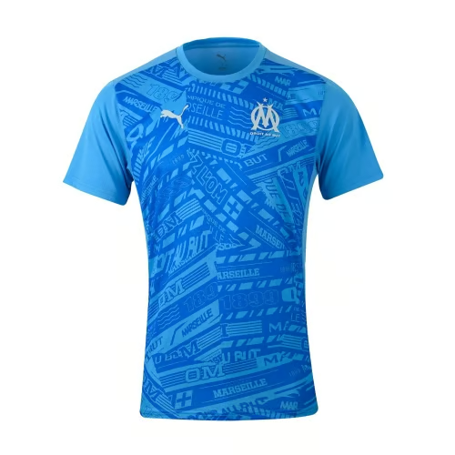 Herren OM 2024/25 Drittentrainingsshirt Vor Match - Azurblau