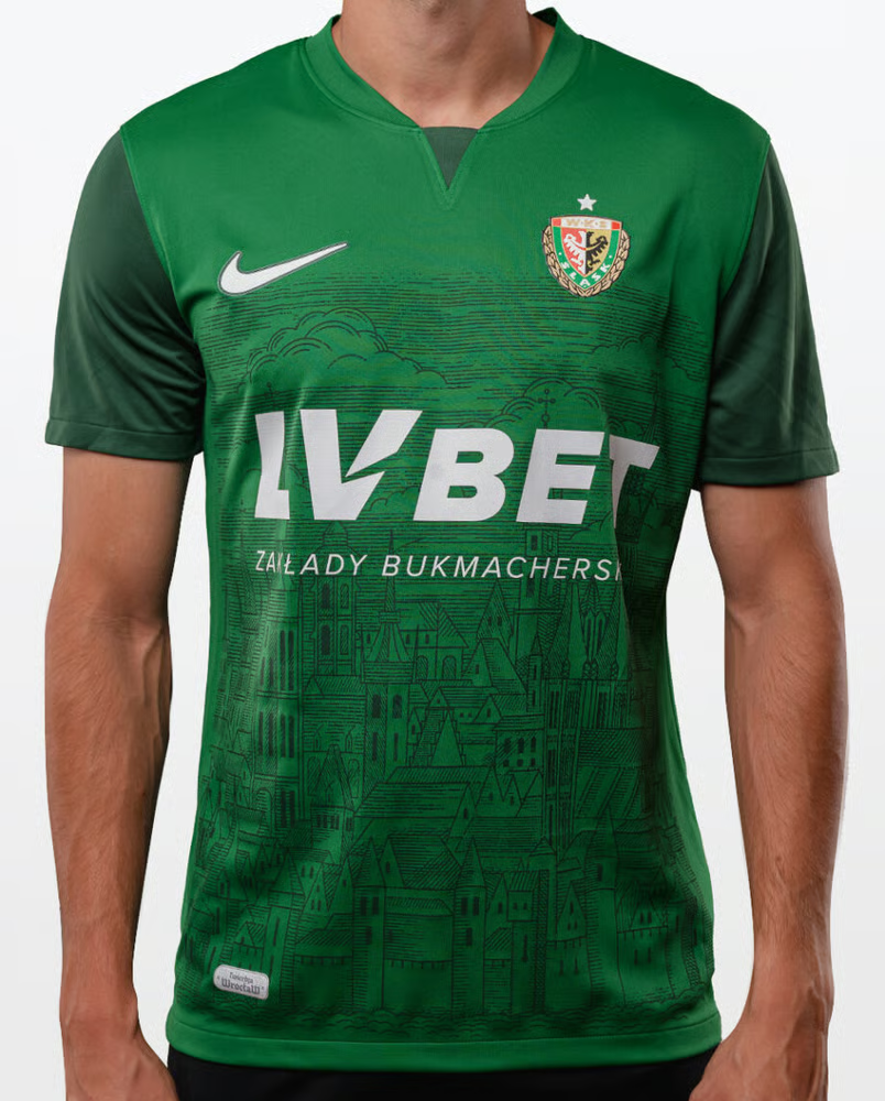 Herren Śląsk Wrocław 2024/25 Heim Authentisches Shirt