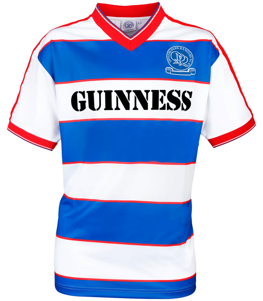 Damen Queens Park Rangers 1985 Retro Guinness Trikot
