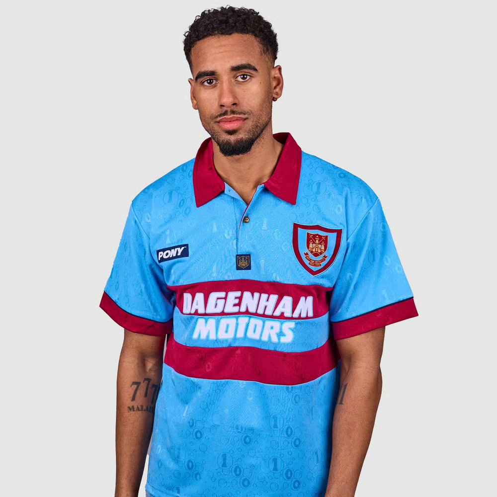 Kinder West Ham United 1995 Auswärts Retro Pony Jubiläumstrikot
