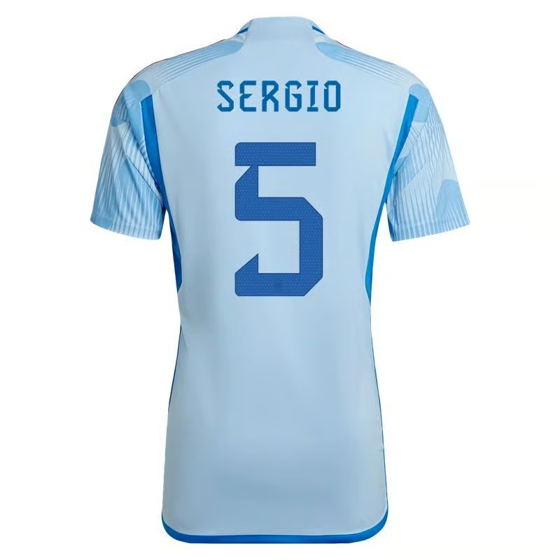 Sergio Busquets #5 Spanien Auswärtstrikot Weltmeisterschaft 2022