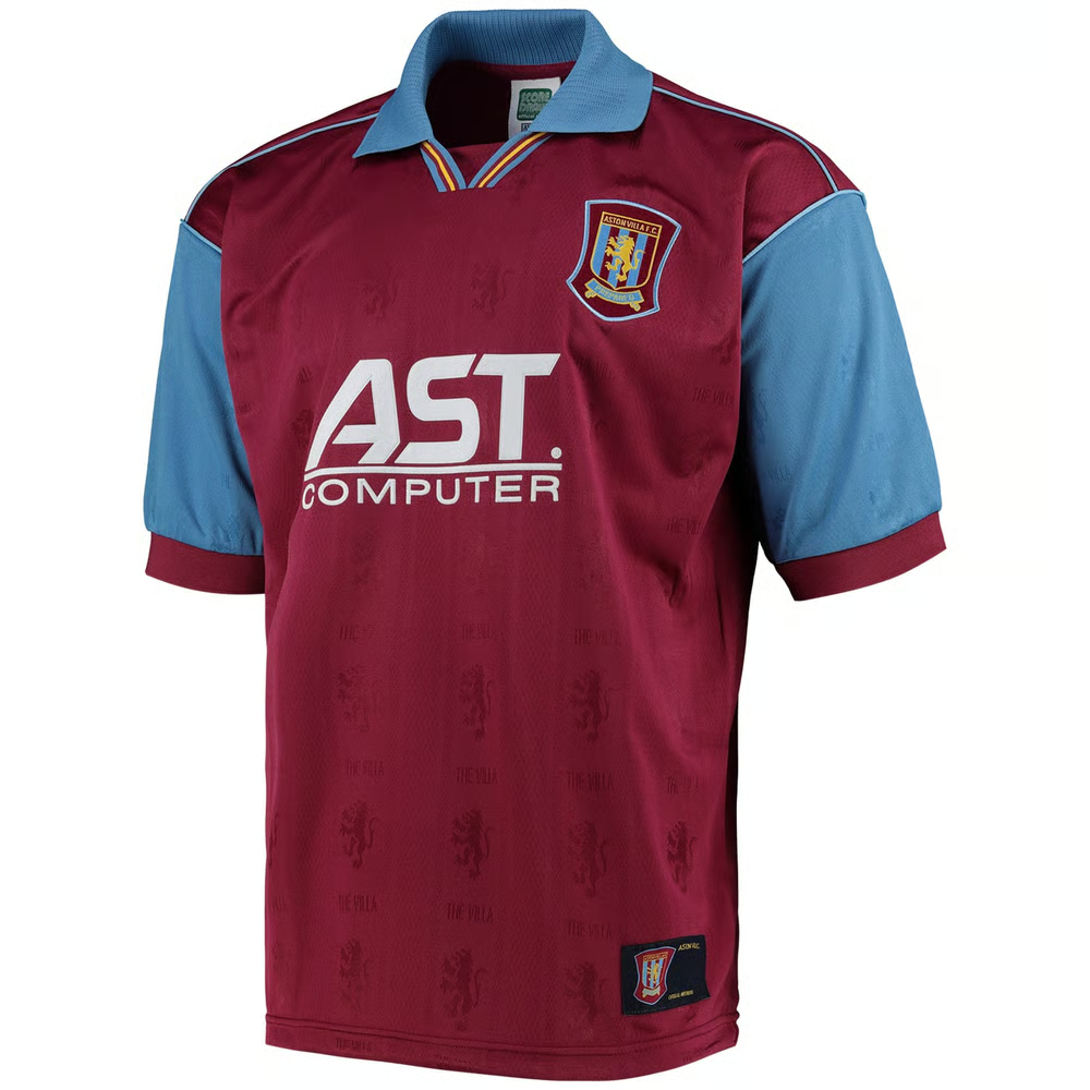 Kinder Aston Villa 1996 Heim Retro Trikot