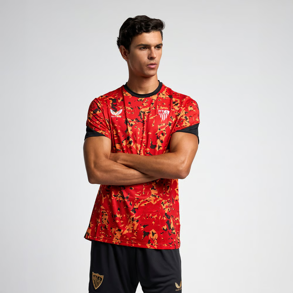 Herren Sevilla FC 2024/25 Drittes Pre Match Shirt - Rot