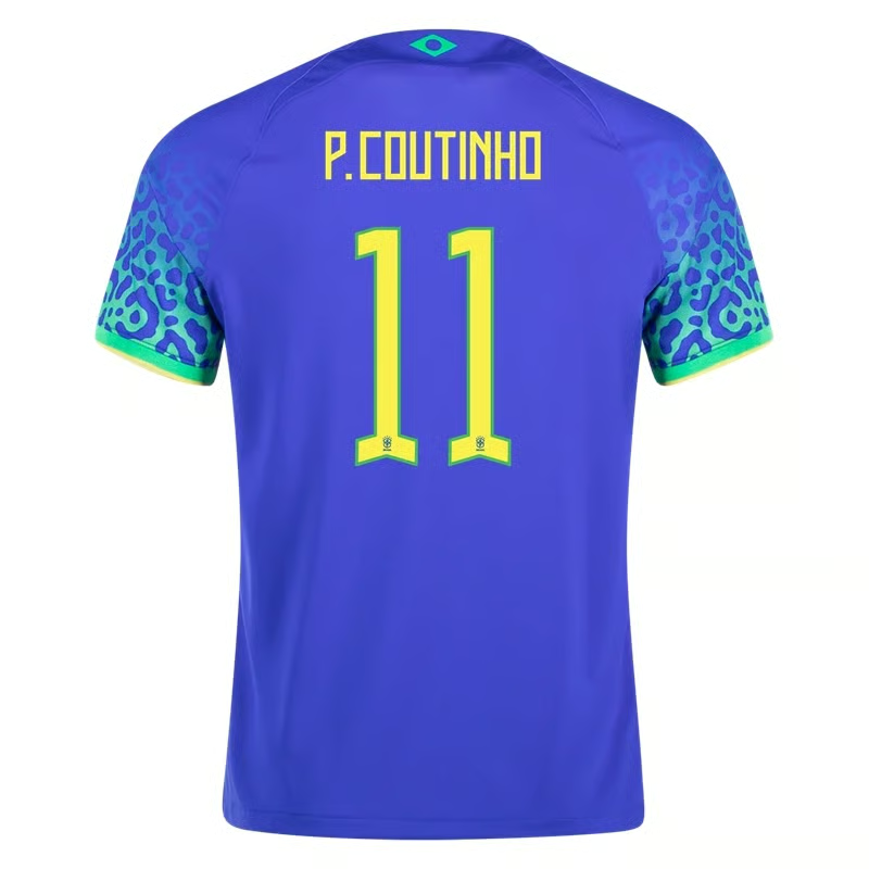 Philippe Coutinho #11 Brasilien Auswärtstrikot Weltmeisterschaft 2022