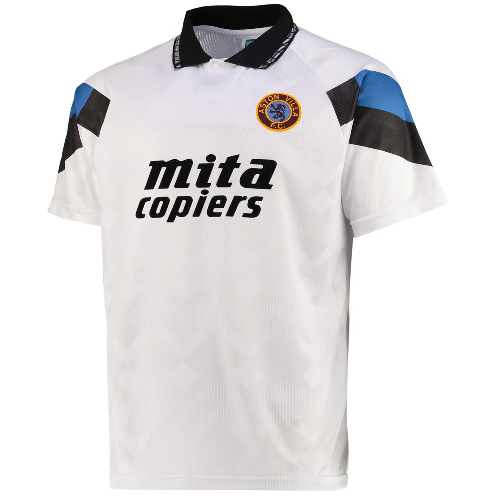 Damen Aston Villa 1990 Auswärts Retro Trikot