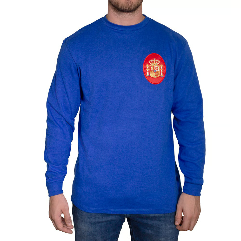Damen Spanien 1964 Langarm Retro EUROCUP Shirt
