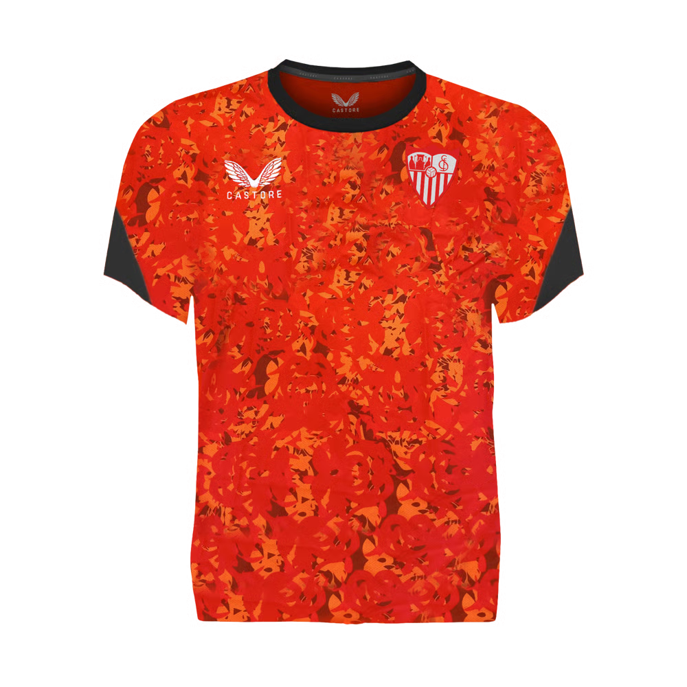 Kinder Sevilla FC 2024/25 Drittes Pre Match Shirt - Rot