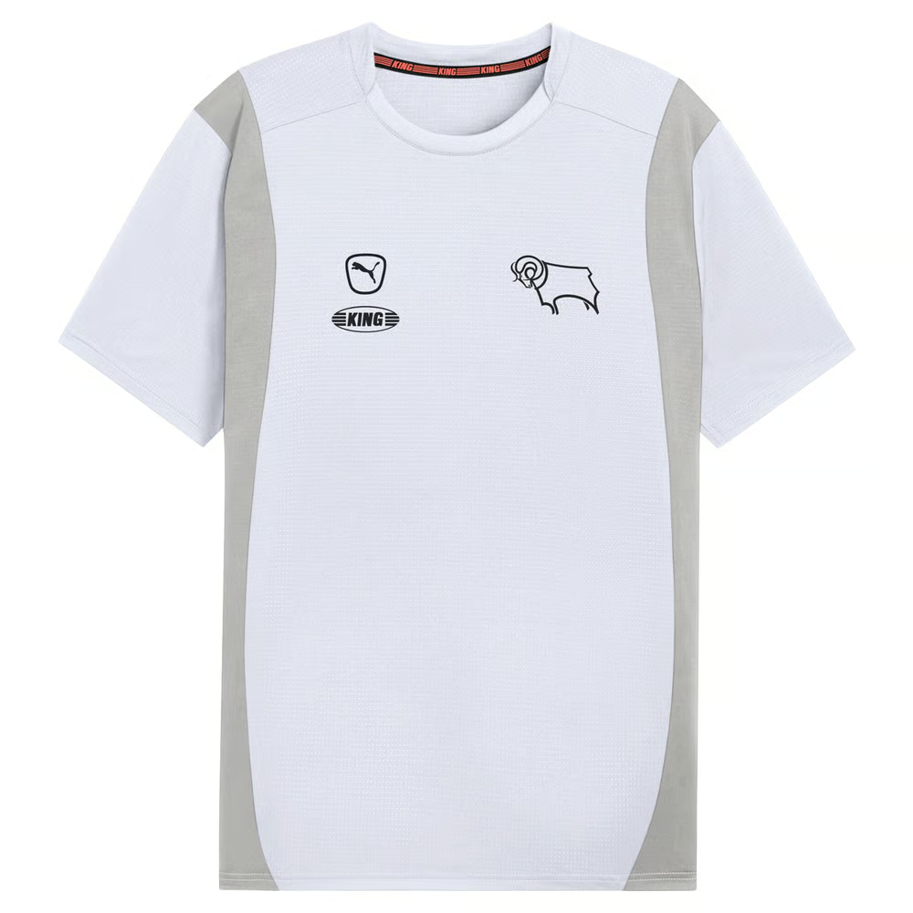 Herren Derby County 2024/25 Dritt Authentisches Pro Warm Up Trainingsshirt - Weiß