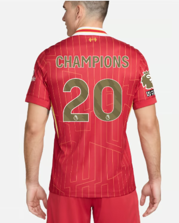 Kinder Liverpool 2024/25 Heim LFC Champions Trikot – CHAMPIONS 20