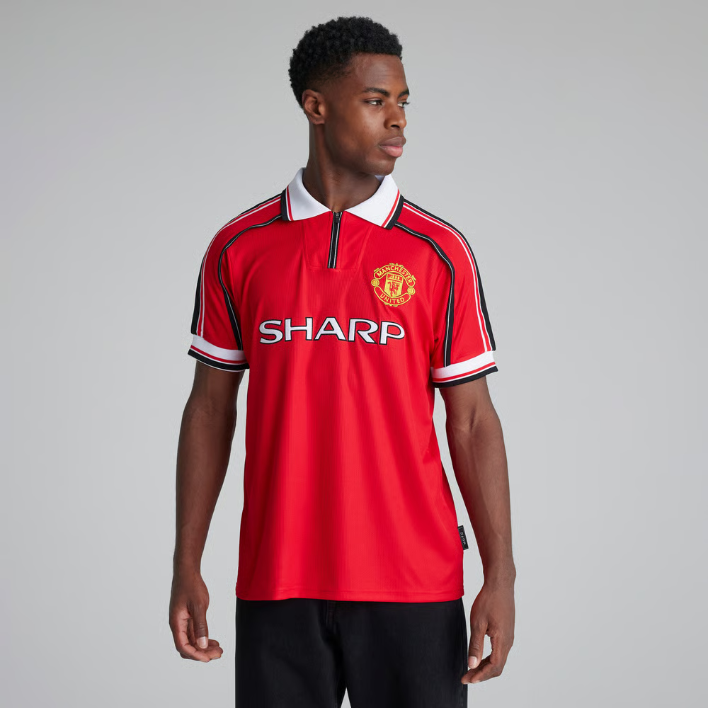 Kinder Manchester United 1998/00 Heim Retro Trikot