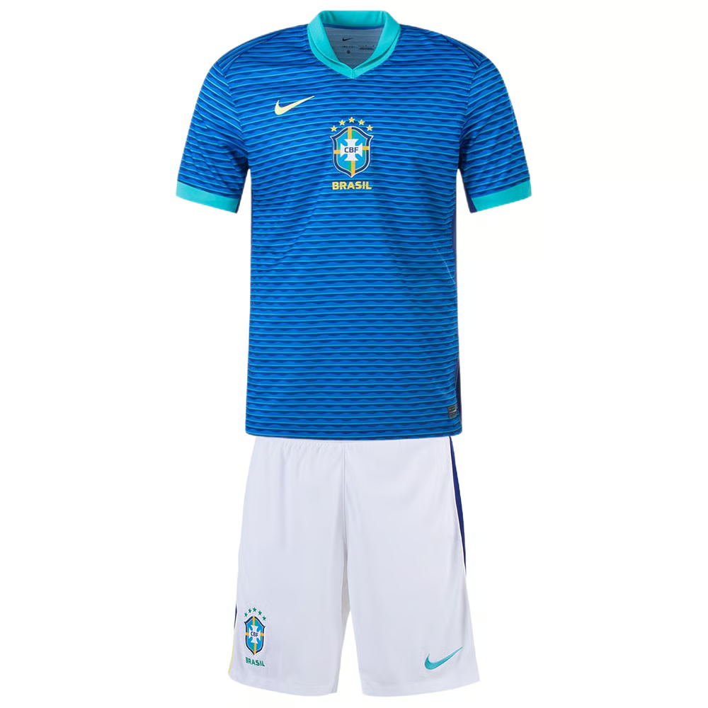 Kinder Brasilien Auswärtstrikot+Kurze Hosen Copa America 2024