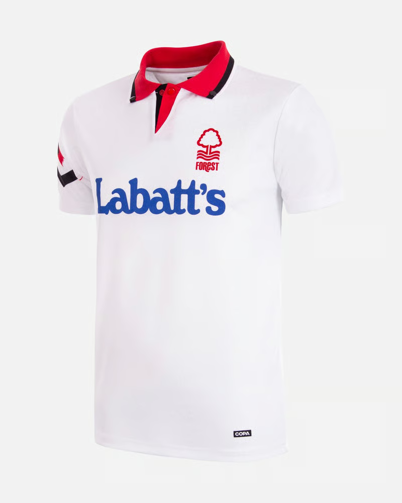 Damen Nottingham Forest 1992/93 Auswärts Retro Trikot Weiß