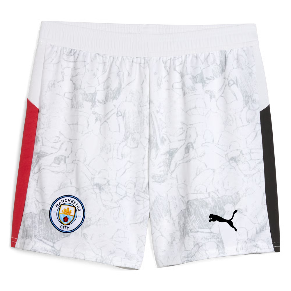 Kinder Manchester City 2025/26 KidSuper Shorts - Weiß