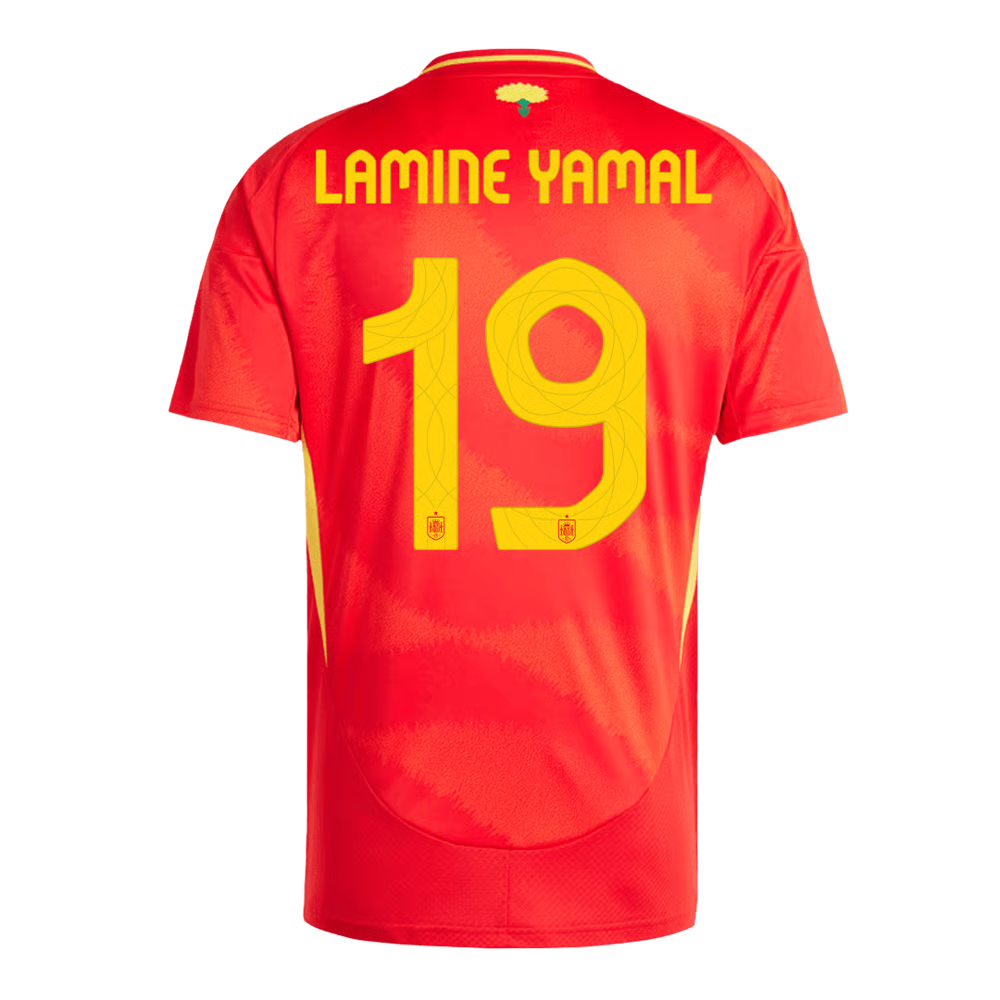 LAMINE YAMAL #19 Spanien Heimtrikot EURO 2024