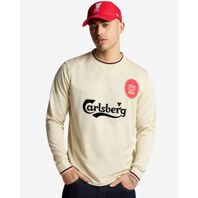 Kinder Liverpool 1996/97 Auswärts Retro Langarmtrikot