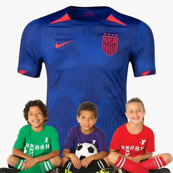 Kinder USA Auswärtstrikot+Kurze Hosen 23/24