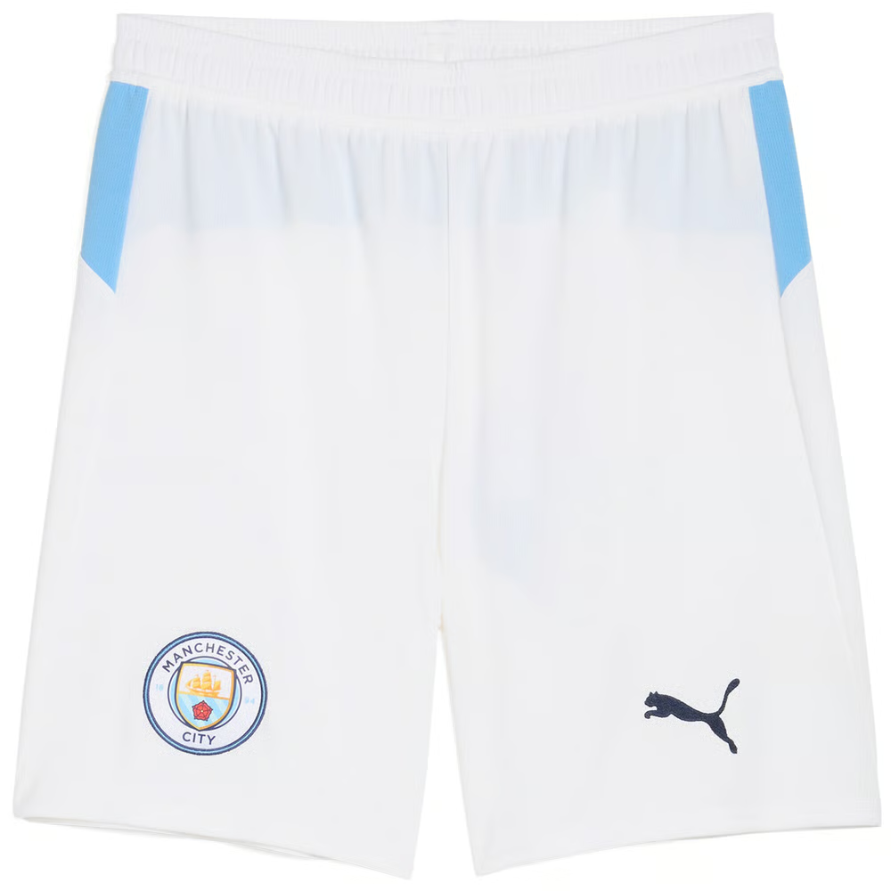 Kinder Manchester City 2025/26 Heimshorts – Weiß