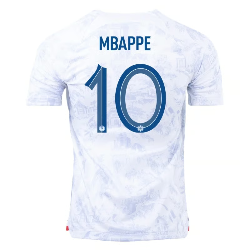 Kylian Mbappé #10 Frankreich Auswärtstrikot Weltmeisterschaft 2022
