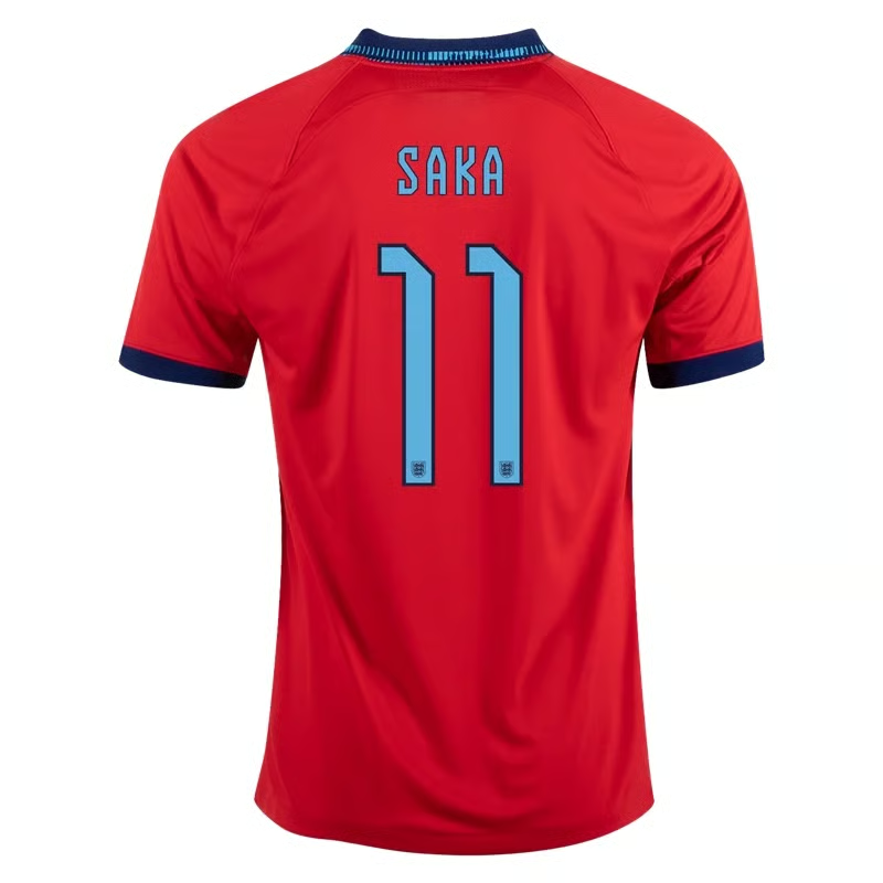 Bukayo Saka #11 England Auswärtstrikot Weltmeisterschaft 2022
