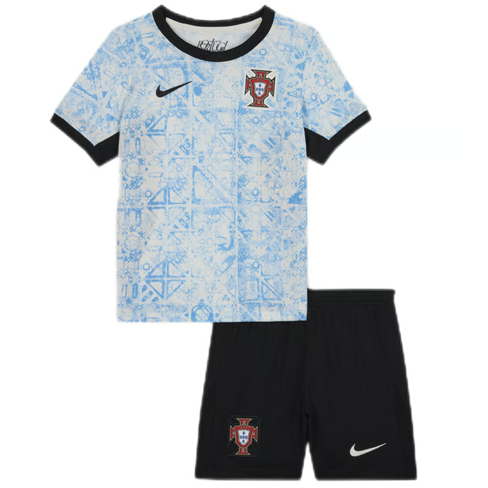 Kinder Portugal Auswärtstrikot+Kurze Hosen EURO 2024