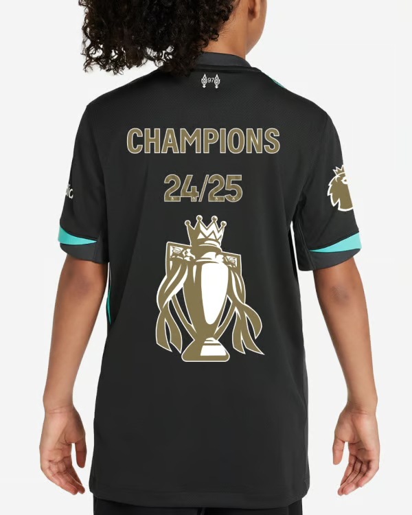 Damen Liverpool 2024/25 Auswärts LFC Champions Trikot & Goldene Trophäe